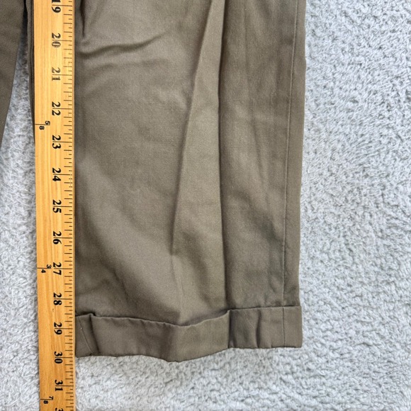 Brooks Brothers 346 Mens Pleated Wool Dress Pants Trousers Green Size 28x30 - Picture 5 of 10
